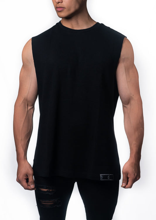 Statement Cut Off Tee - Black