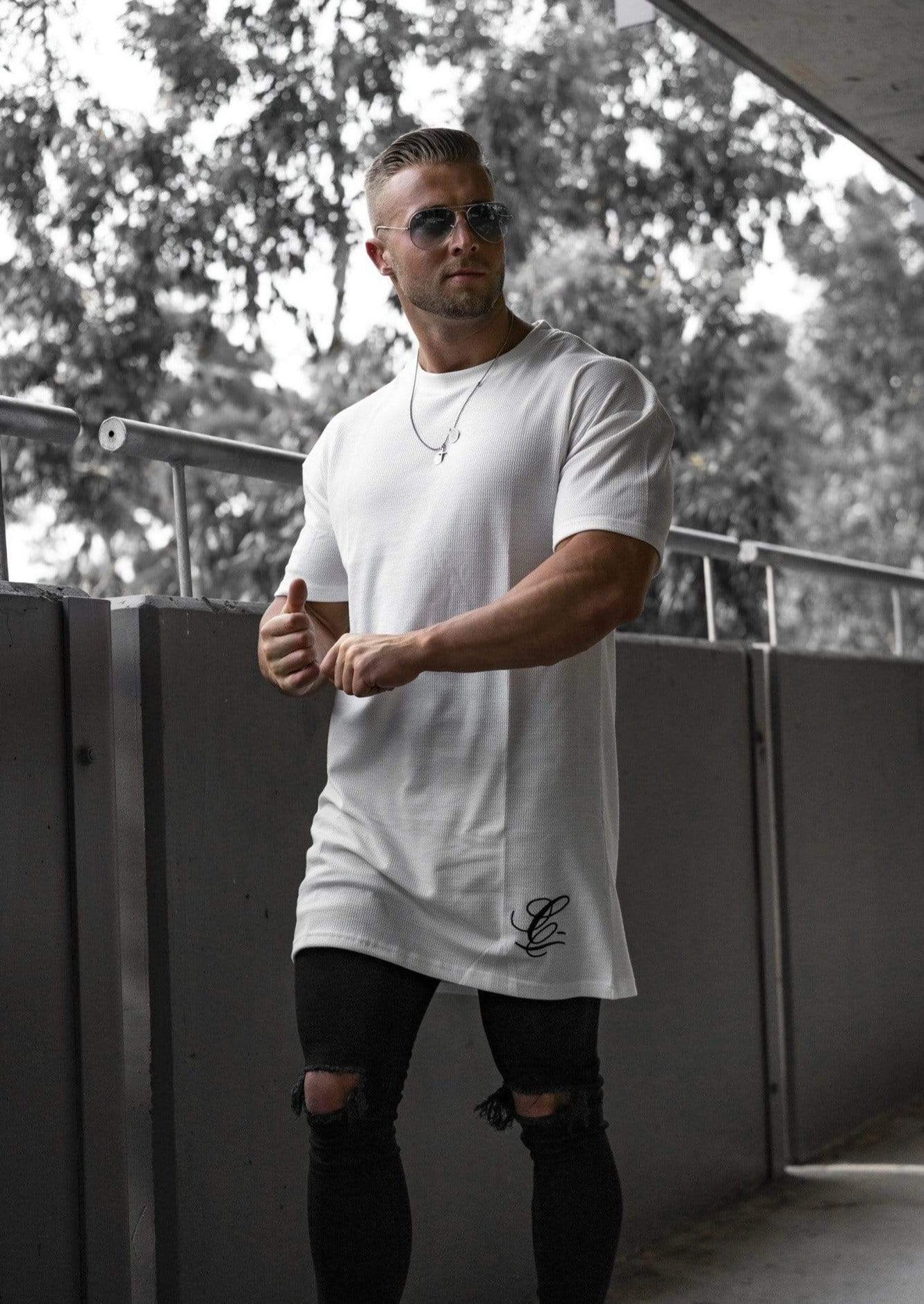 Oversized Statement Tee - White