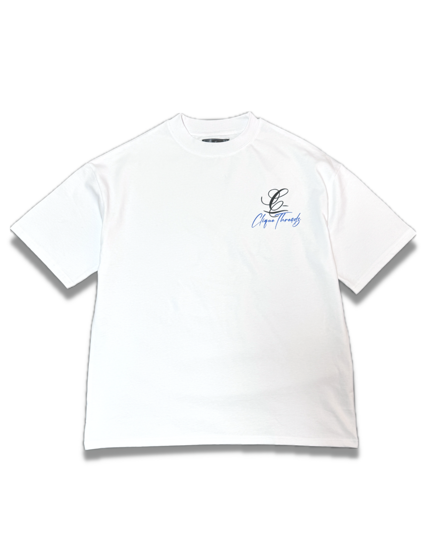 Signature Logo Oversized Tee - White/Blue