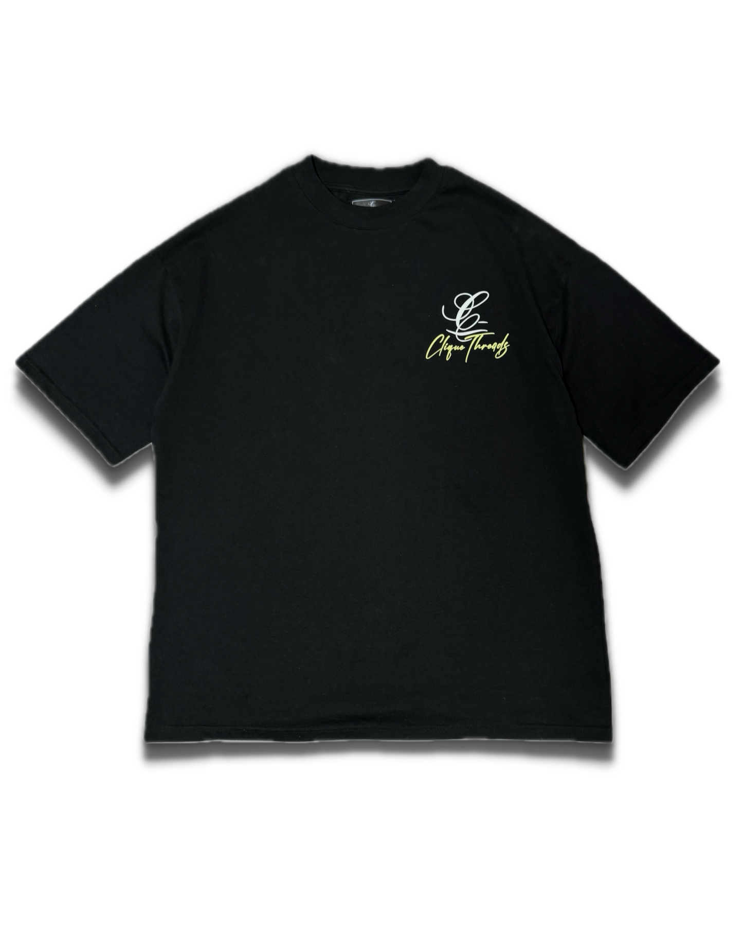 Signature Logo Oversized Tee - Black/Yellow