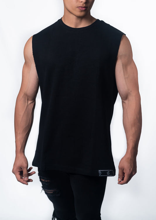 Statement Cut Off Tee - Black