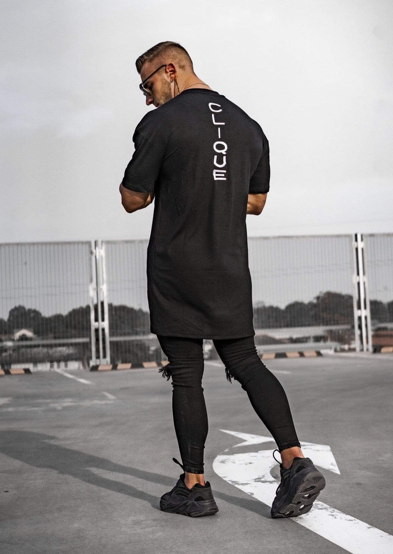 Oversized Statement Tee - Black